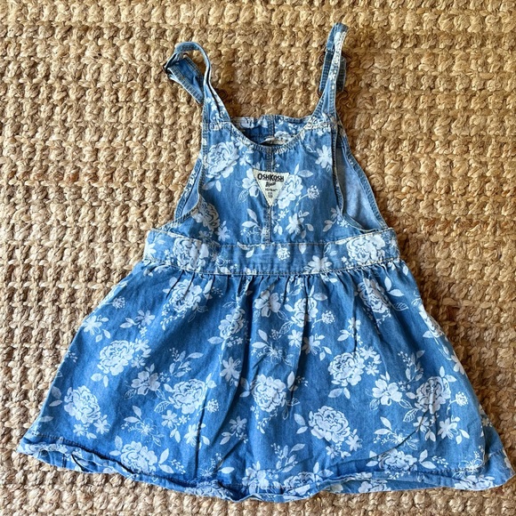 🌸 vintage oshkosh floral print overall dress - Picture 6 of 8